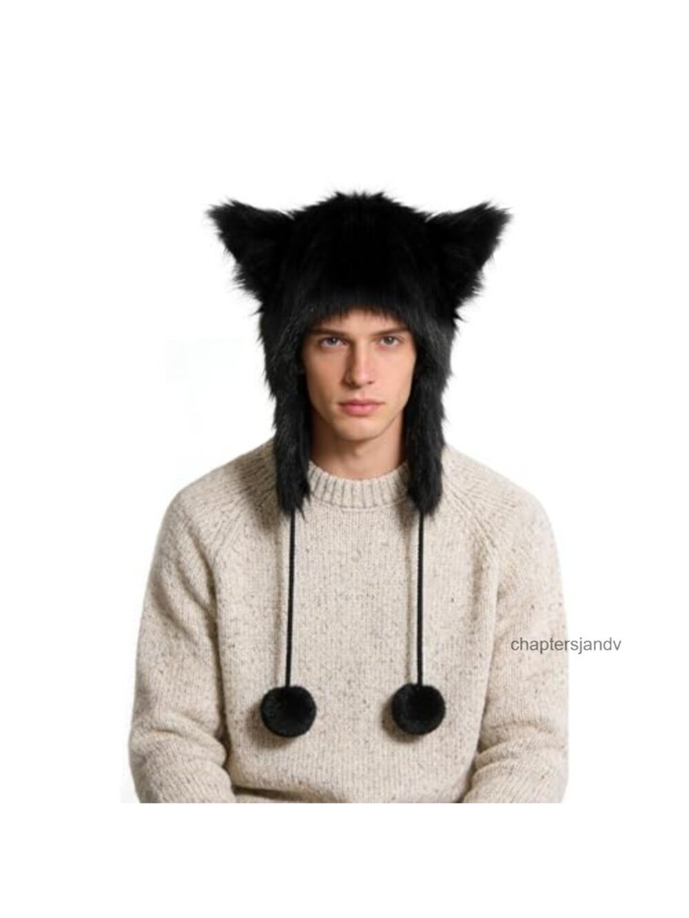 Faux Fur Trapper Hat Full Hood Animal Ear Winter Windproof Earflap